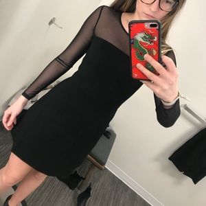 Whisper ruth mesh long sleeve dress